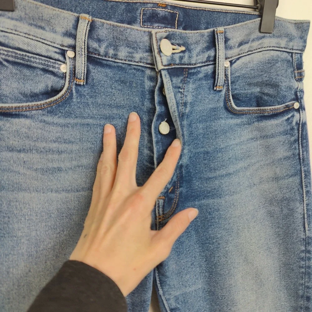Mother The Proper Jeans Womens 26 No Boundaries Straight High Rise Button‎ Fly - Picture 4 of 14